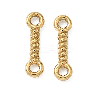304 Stainless Steel Twisted Rope Links Connector Charms STAS-D211-09G-1