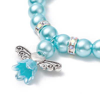 Glass Imitation Pearl Beaded Bracelets BJEW-JB09367-1