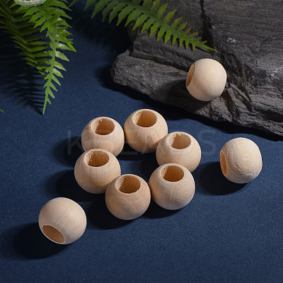 Unfinished Wood Beads X-WOOD-Q038-20mm-1