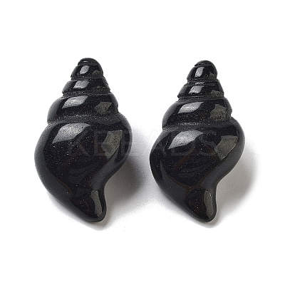 Natural Obsidian Carved Figurines DJEW-L023-H21-1