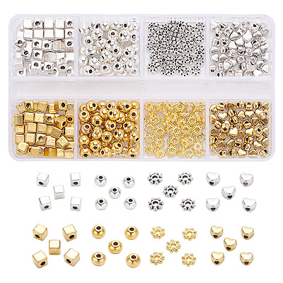 400Pcs 4 Style Tibetan Style Alloy Beads Set TIBE-YW0001-23-1