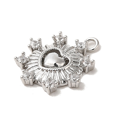Brass Micro Pave Cubic Zirconia Charms LS-KK-D091-01P-1