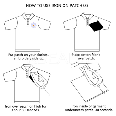 50Pcs Computerized Embroidery Cloth Iron on/Sew on Patches PATC-CY0001-16A-1