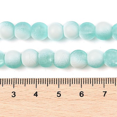 Frosted Crackle Glass Beads X1-GLAA-U001-6mm-M02-1
