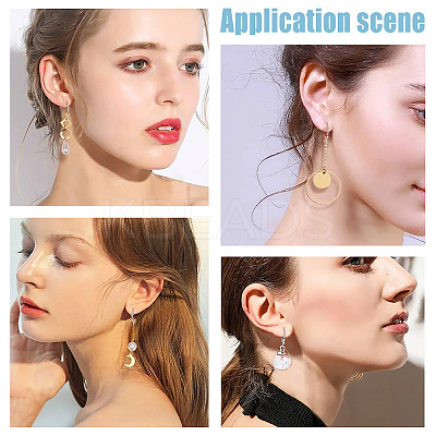 80Pcs 4 Colors Eco-Friendly Plastic Earring Hooks STAS-SC0004-44-1