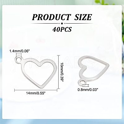 304 Stainless Steel Open Pendants STAS-UN0046-76-1
