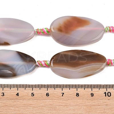 Natural Banded Agate Beads Strands G-F825-H01-01D-1