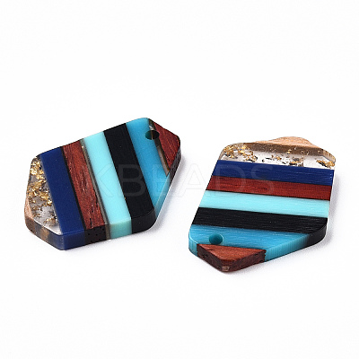 Resin & Walnut Wood Pendants RESI-N039-17-1