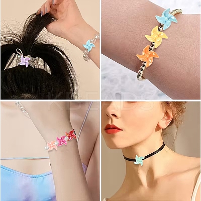30Pcs UV Plating Opaque Acrylic Beads OACR-YW0004-16-1