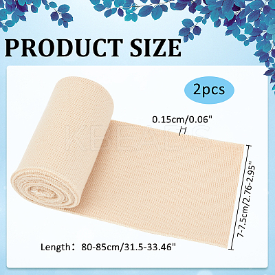 Polyester Ribbing Fabric for Cuffs FIND-WH0032-59G-1