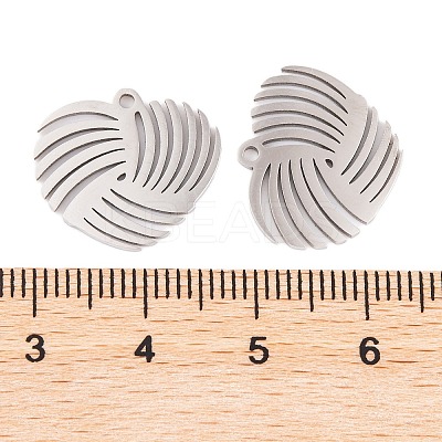 Non-Tarnish 5Pcs 201 Stainless Steel Pendants STAS-M056-02A-P-1