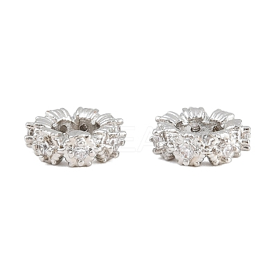 Brass Micro Pave Clear Cubic Zirconia European Beads KK-CBA6A75-44P-1