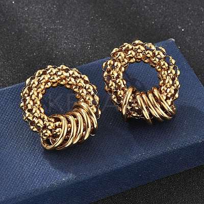 201 Stainless Steel Hoop Earrings EJEW-P304-11G-1