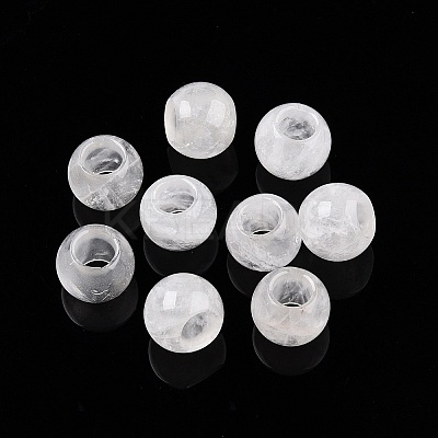 Natural Quartz Crystal European Beads X-G-T092-10mm-24-1