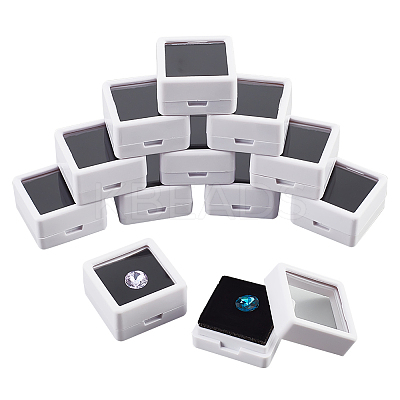 Plastic Loose Diamond Display Boxes CON-WH0087-55B-1