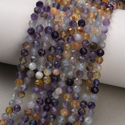 Natural Purple Fluorite Beads Strands GG-CBA753B-A01-4mm-1