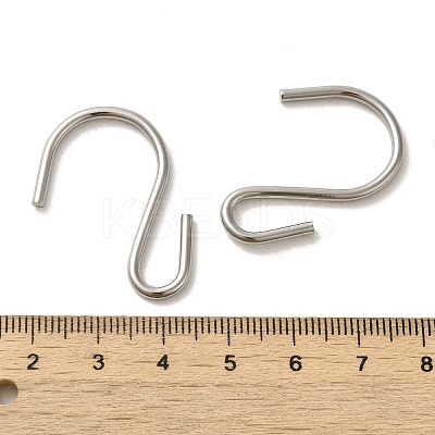 Non-Tarnish 304 Stainless Steel S-Hook Clasp STAS-C085-03F-P-1