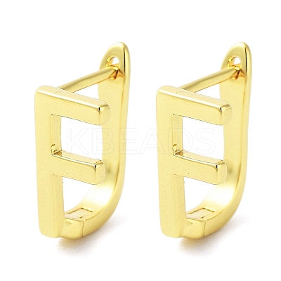 Brass Letter Stud Earrings for Women EJEW-A038-01F-G-1