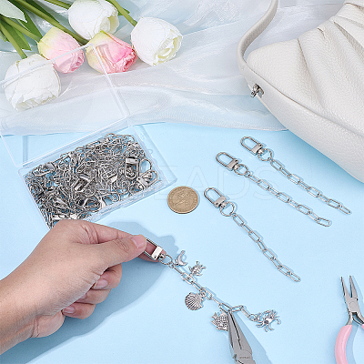 30Pcs Alloy Swivel Clasps HJEW-BM00029-1