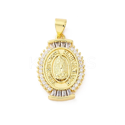Brass Micro Pave Cubic Zirconia Pendants KK-S510-44G-01-1