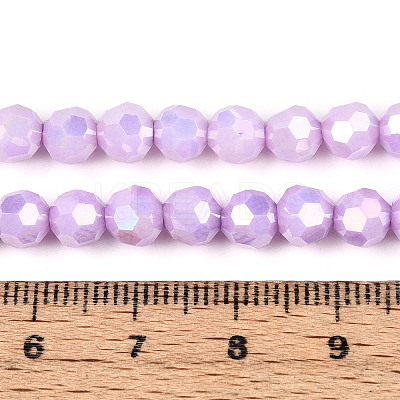 Anti-Tarnish Electroplate Glass Beads Strands X-EGLA-T021-6mm-15-02-1