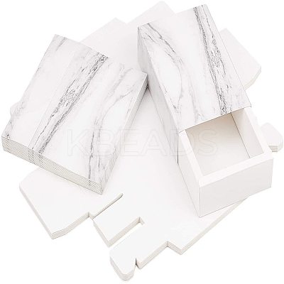 Marble Pattern Paper Drawer Boxes CON-WH0071-06C-1
