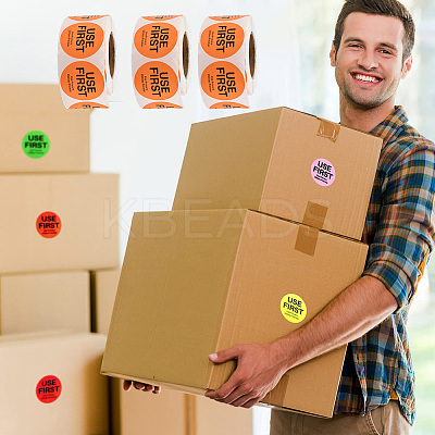 500Pcs Paper Adhesive Label Stickers STIC-WH20010-25F-1