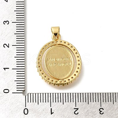 Rack Plating Brass with Cubic Zirconia Pendants KK-Z086-33G-14-1