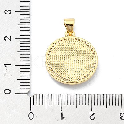 Brass Micro Pave Clear Cubic Zirconia Pendants KK-A221-09G-1