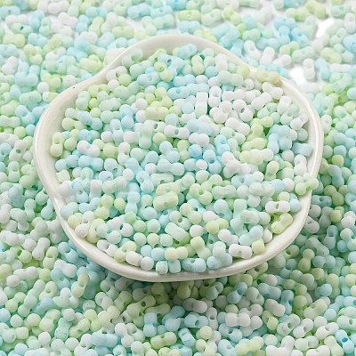 Macaron Color Opaque Frosted Glass Seed Beads SEED-K009-12B-03-1