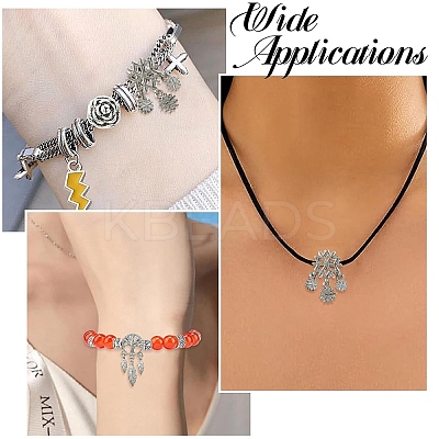 4Pcs 2 Styles Alloy European Beads FIND-YW0009-98-1