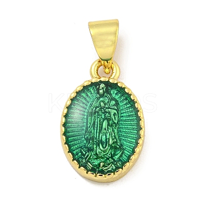 Rack Plating Brass Enamel Pendants KK-B091-15B-1