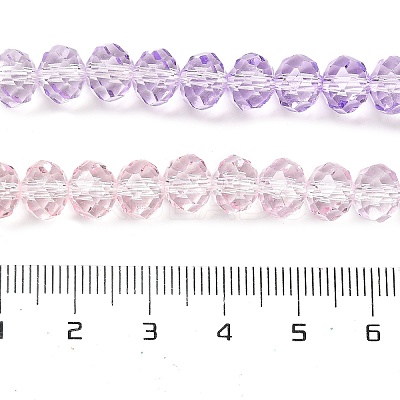 Transparent Painted Glass Beads Strands X-DGLA-A034-T6mm-A05-1
