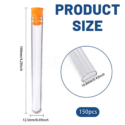 150Pcs Plastic Sewing Needle Organizers Tubes with Cap CON-CA0001-037A-1