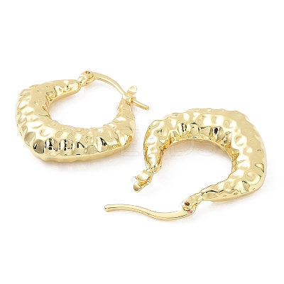 Rack Plating Brass Rhombus Hoop Earrings EJEW-B027-06G-1