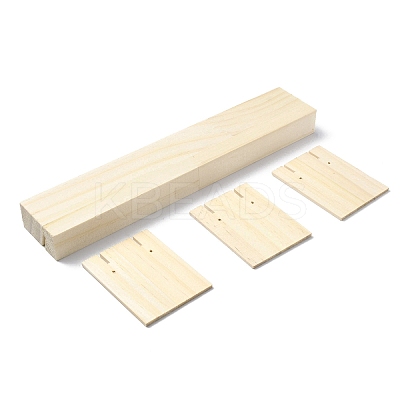 1-Slot Wooden Earring Display Card Stands EDIS-R027-01A-01-1