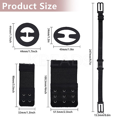 3Pcs Nylon Non-slip Bra Straps FIND-BC0005-67-1