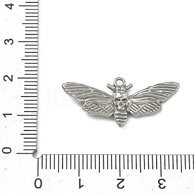 304 Stainless Steel Pendants STAS-P446-06P-1