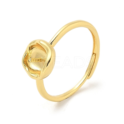 Brass Open Cuff Ring Settings LS-KK-G518-10G-04-1