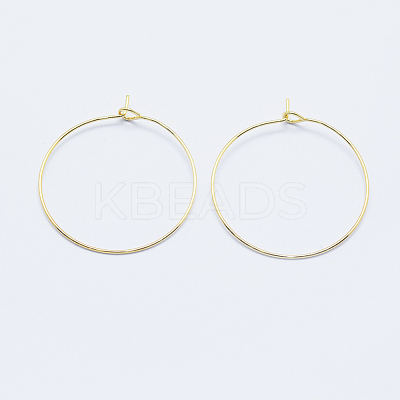 Long-Lasting Plated Brass Hoop Earrings Findings KK-K204-179G-NF-1