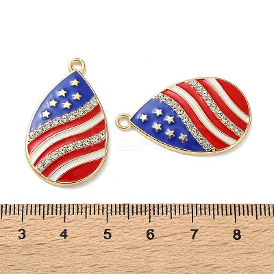 Independence Day Alloy Enamel Pendants ENAM-I069-01G-01-1