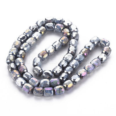 Opaque Baking Paint Glass Beads Strands EGLA-N006-008-B08-1