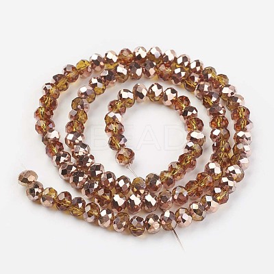 Electroplate Transparent Glass Beads Strands EGLA-A034-T3mm-N07-1