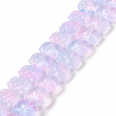 Transparent Glass Beads Strands GLAA-F114-01G-1