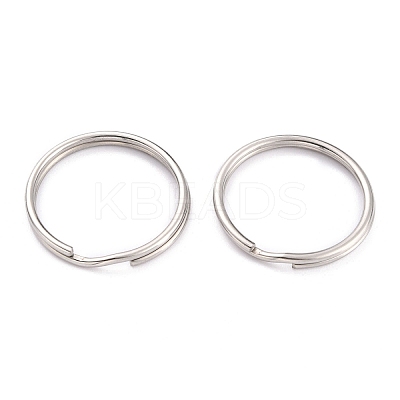 Non-Tarnish 304 Stainless Steel Split Key Rings X-STAS-H153-02P-1