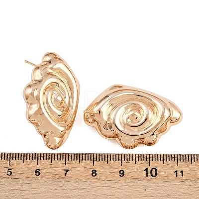 Brass Stud Earrings EJEW-H168-04G-1