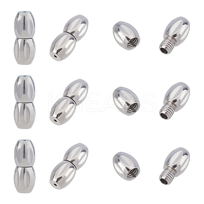 Tarnish Resistant 304 Stainless Steel Screw Clasps STAS-L135-02-1