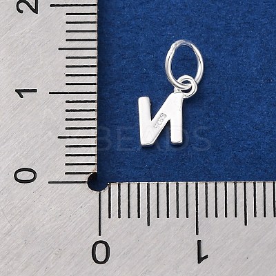 925 Sterling Silver Letter Charms STER-C012-01S-N-1
