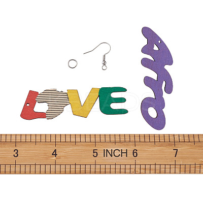 DIY Word Style Earring Making Kits DIY-TA0008-61-1
