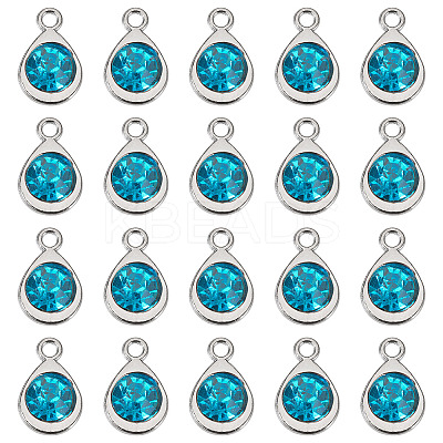 20Pcs Faceted Glass Charms RGLA-TADJ0001-01J-1